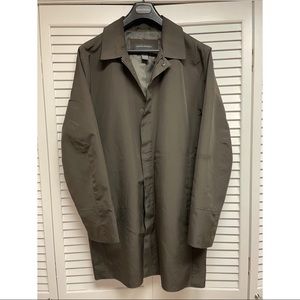 Olive green rain 3/4 coat by Banana Republic